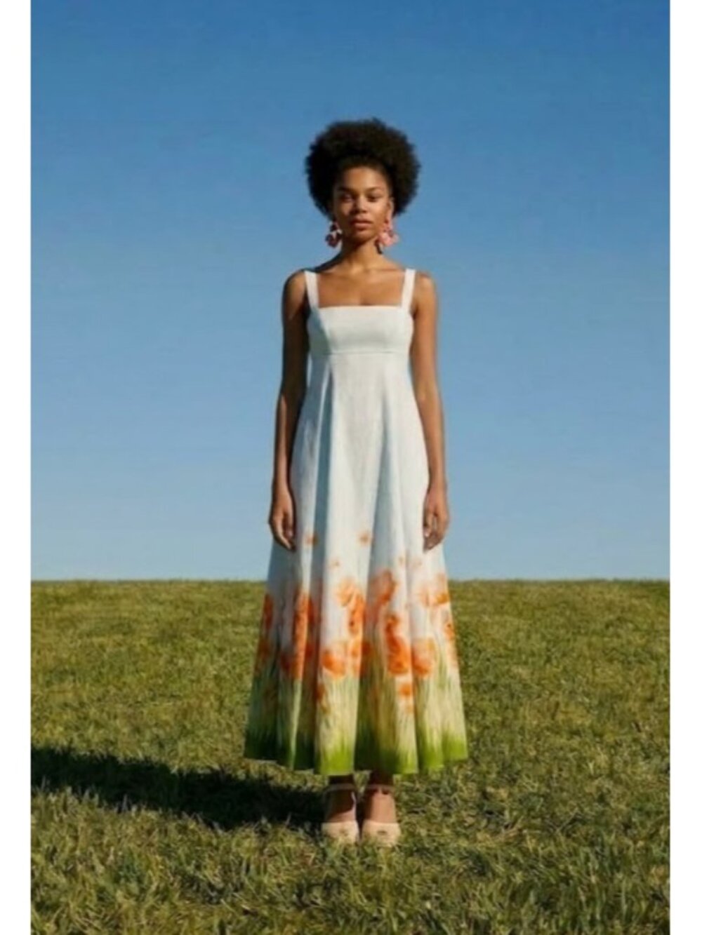 NWT Hill House The Rowena Dress in Poppy Flower Field Tank Maxi Dress XXL 2XL